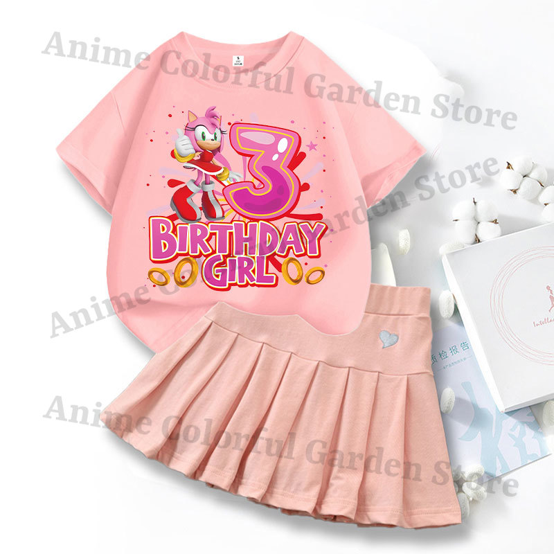 2pcs Sonics Love Dress T-shirt - Summer Loving Kids Clothing 评论和价格