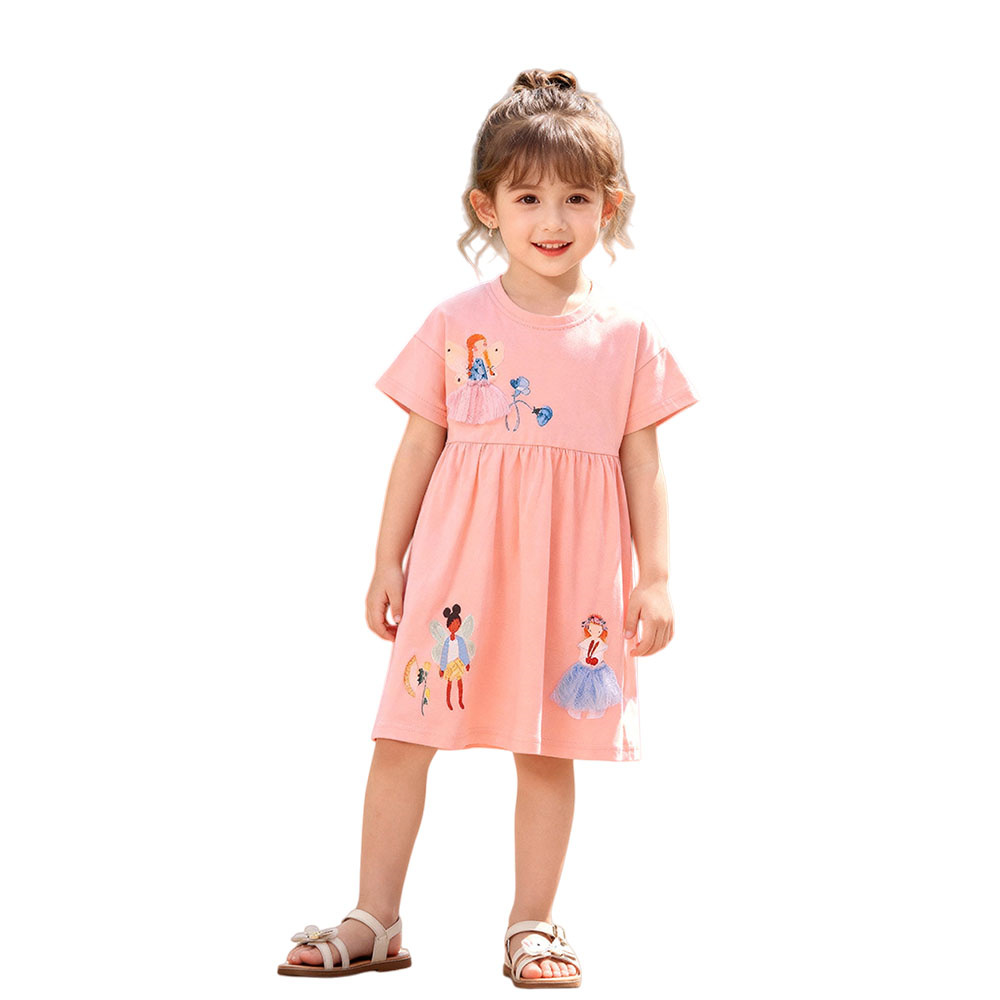 Summer Short Sleeve Girls Dres - Summer Clothing Drawing 评论和价格
