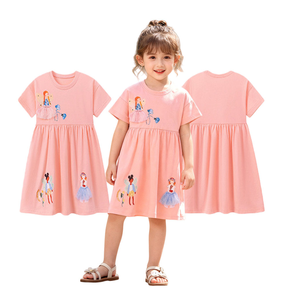 Summer Short Sleeve Girls Dres - Summer Clothing Drawing 评论和价格