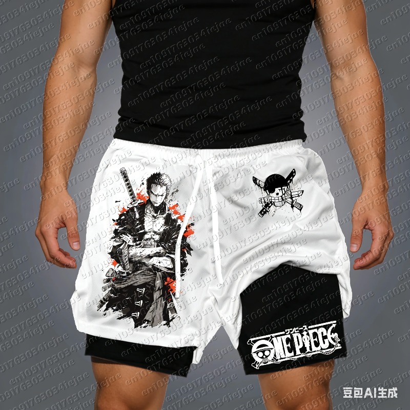 2026 One Piece Luffy Print Sho - Summer Clothing Layering 评论和价格