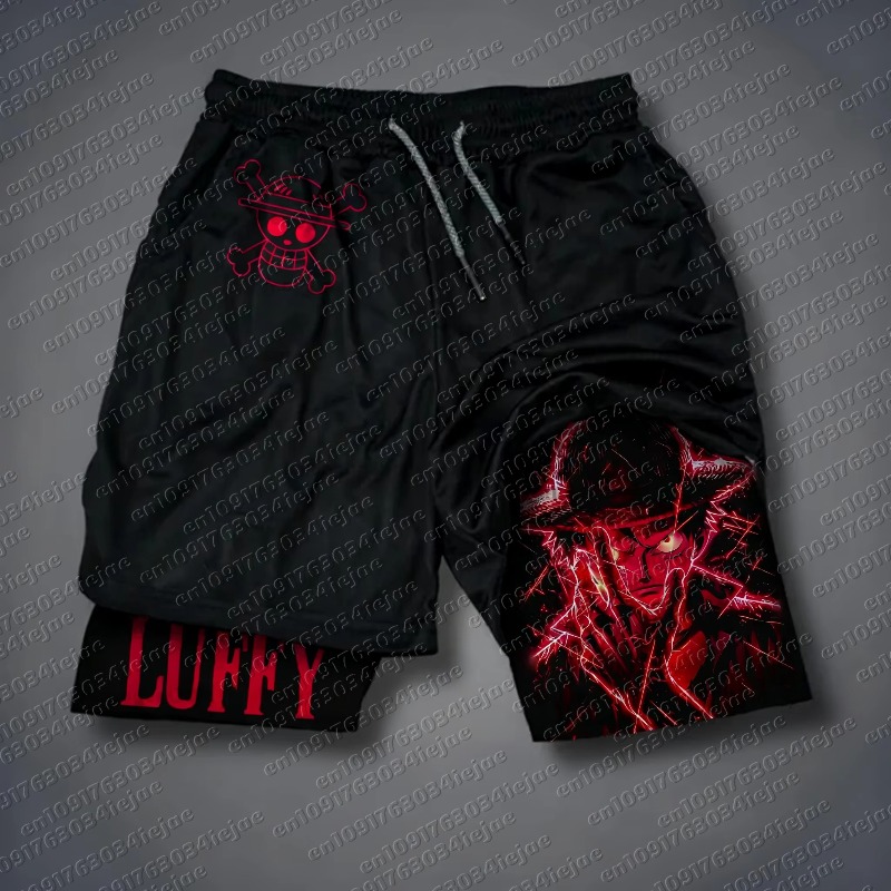 2026 One Piece Luffy Print Sho - Summer Clothing Layering 评论和价格
