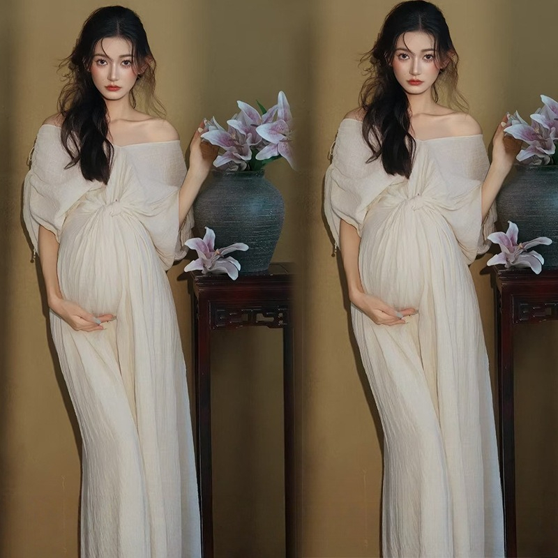 Women Maternity Photoshoot Fre - Summer Clothing In French 评论和价格