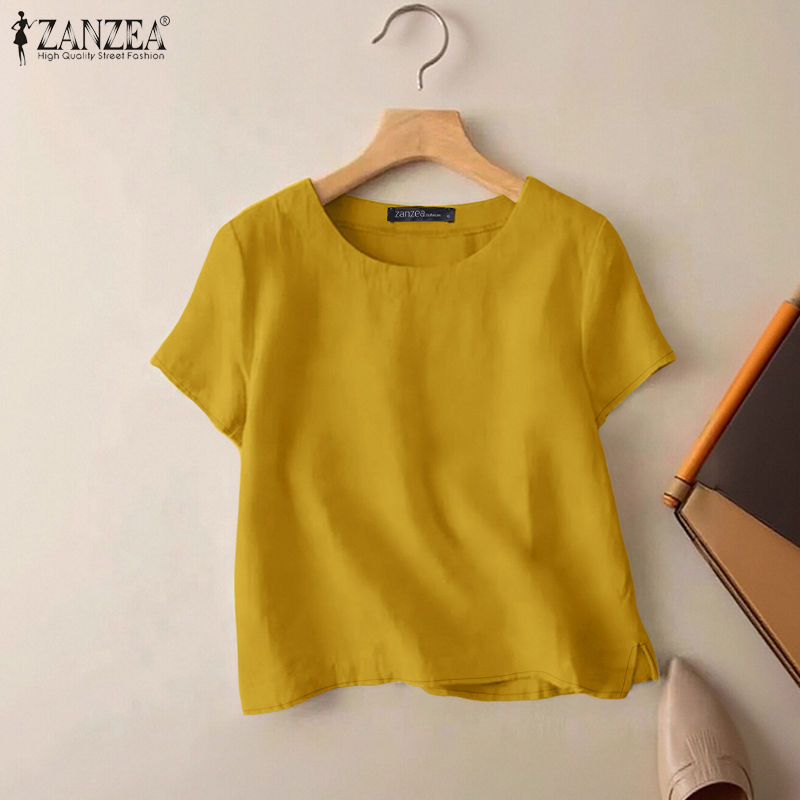 ZANZEA Summer Casual Cotton Bl - Summer De Clothing 评论和价格