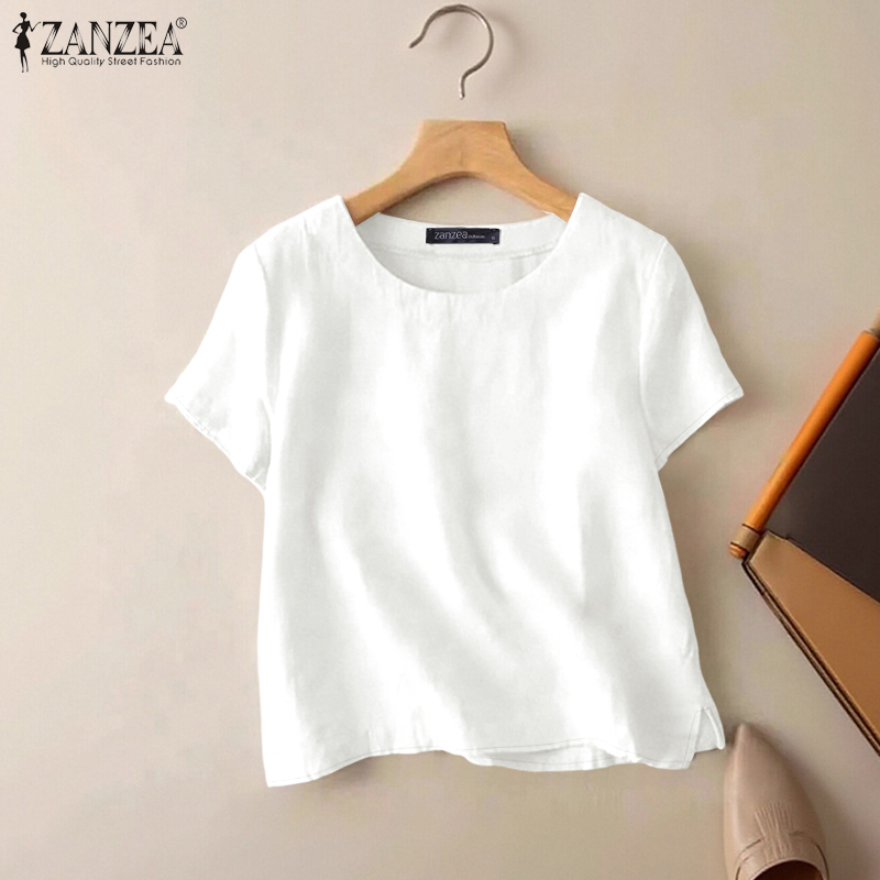 ZANZEA Summer Casual Cotton Bl - Summer De Clothing 评论和价格