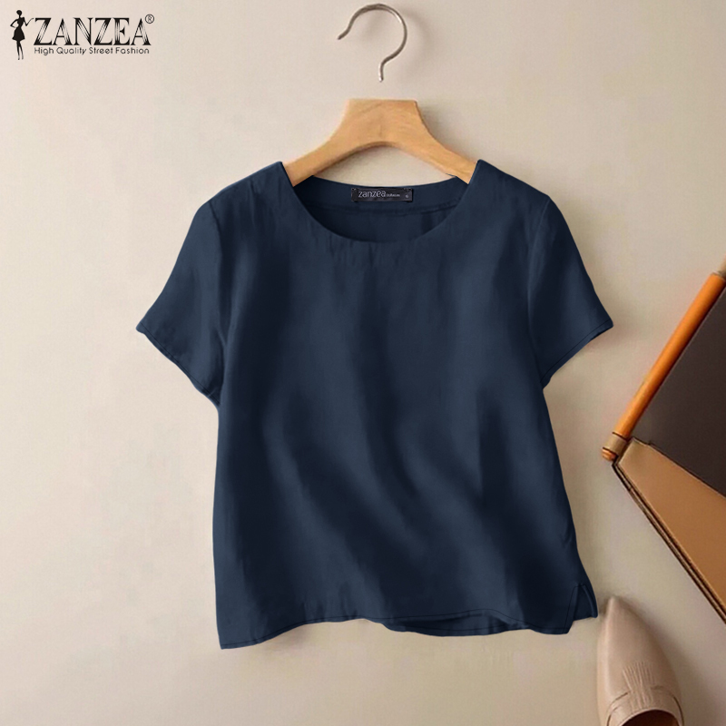 ZANZEA Summer Casual Cotton Bl - Summer De Clothing 评论和价格