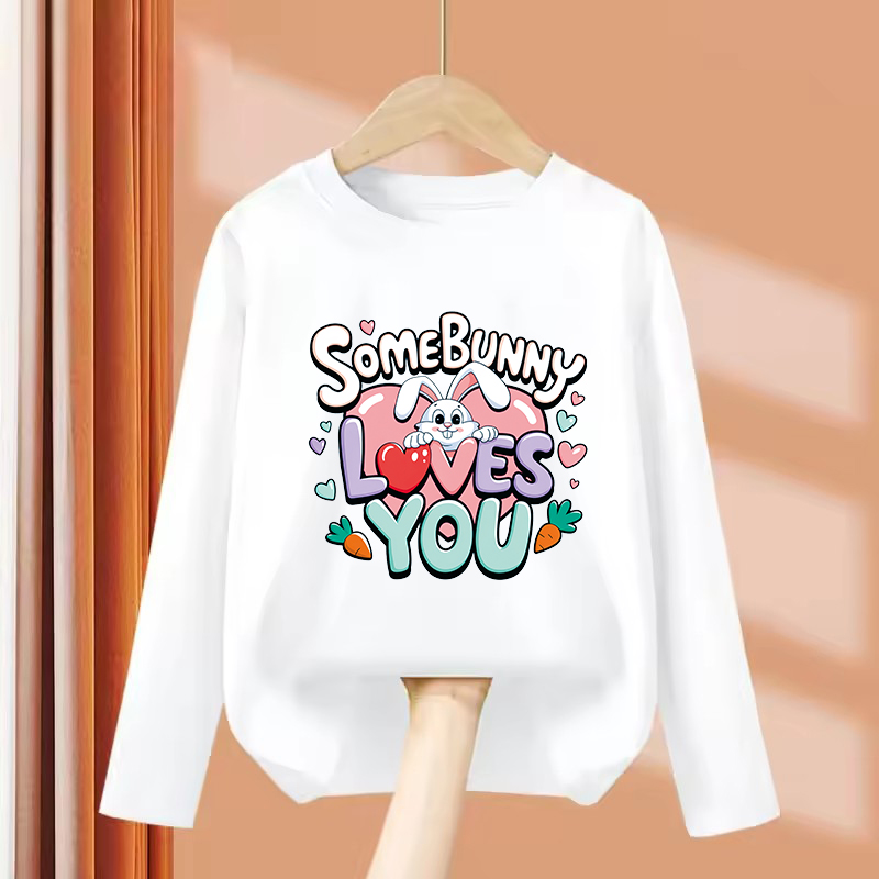 Long Sleeve Cute Rabbit Love H - Summer Loving Kids Clothing 评论和价格