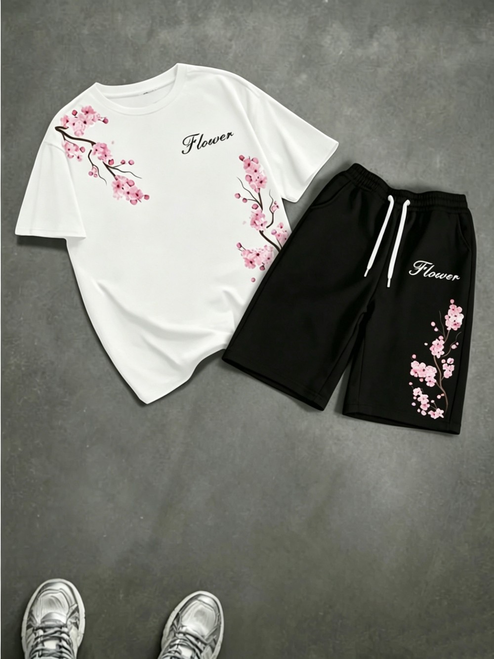 Men's Summer Cherry Blossom Le - Summer Clothing Sets Men 评论和价格