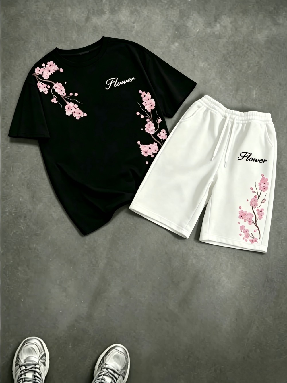 Men's Summer Cherry Blossom Le - Summer Clothing Sets Men 评论和价格