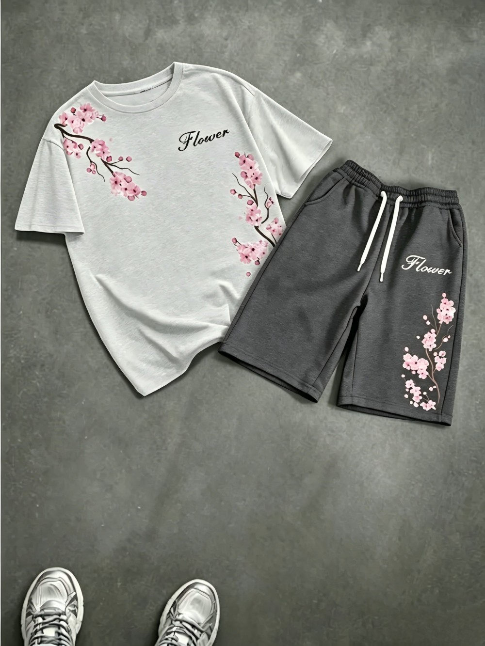 Men's Summer Cherry Blossom Le - Summer Clothing Sets Men 评论和价格