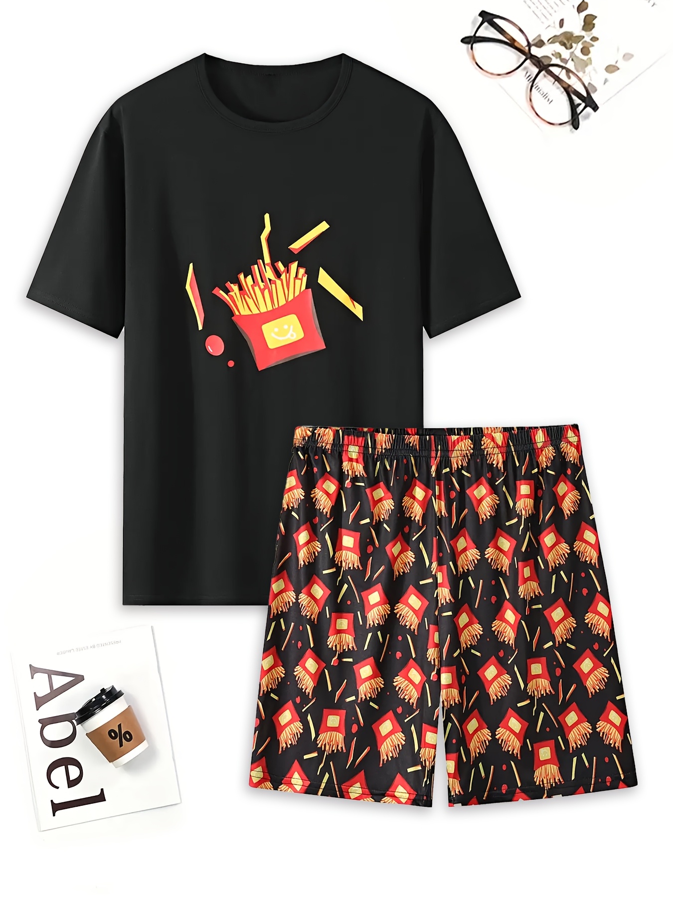 A set of french fries printed  - Summer Clothing In French 评论和价格