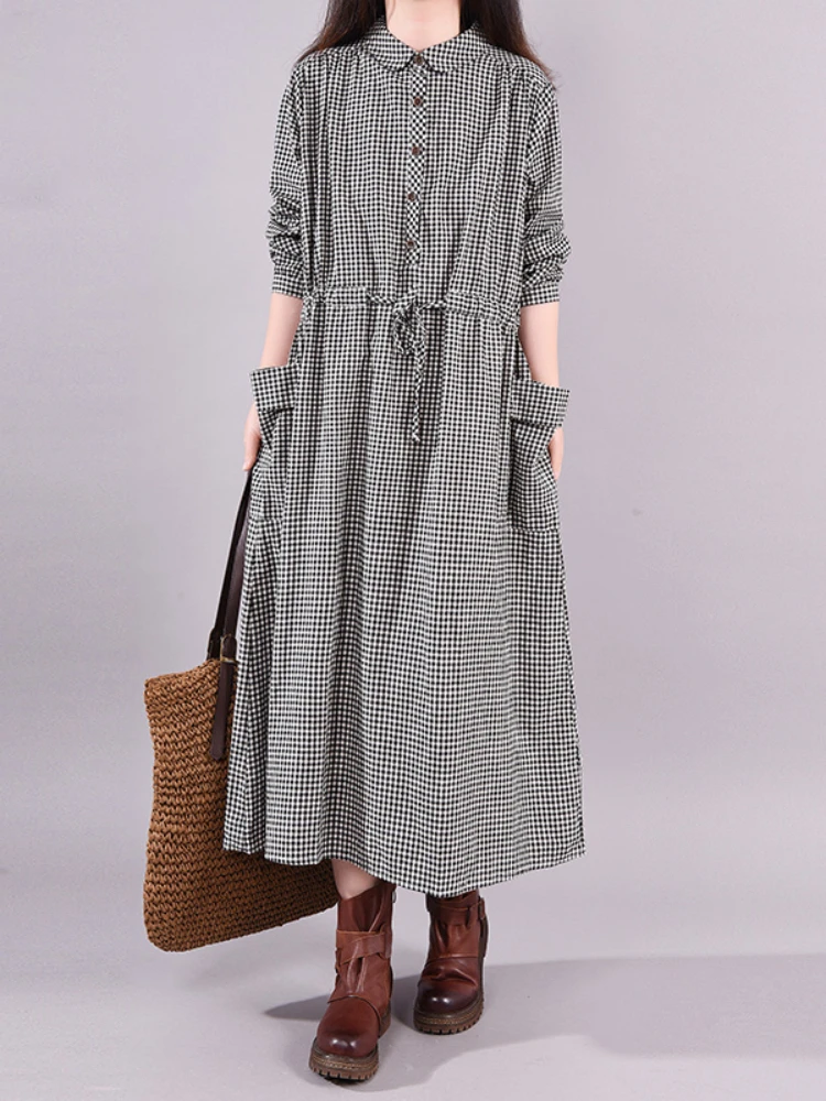 Fashion Vintage Dress Plaid Dr - Summer Clothing Drawing 评论和价格