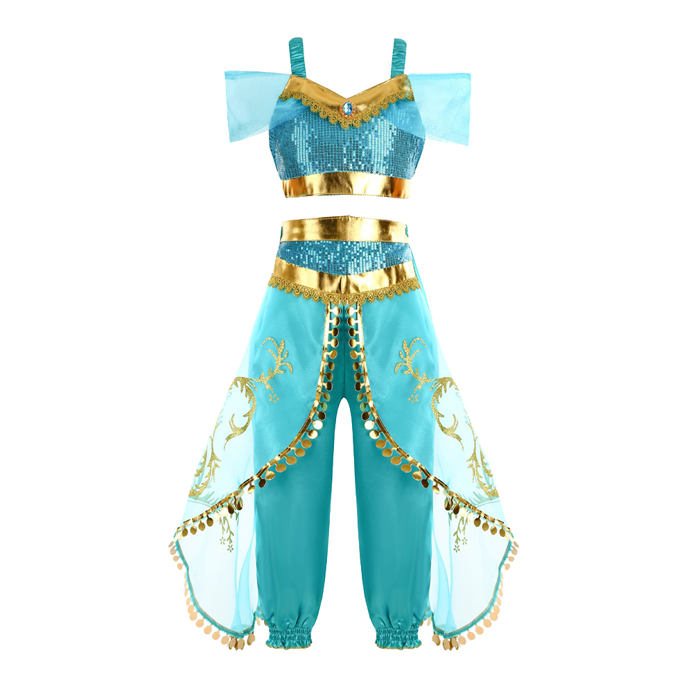 Girls Jasmine Fantasy Costume  - Summer Kids Clothing 评论和价格