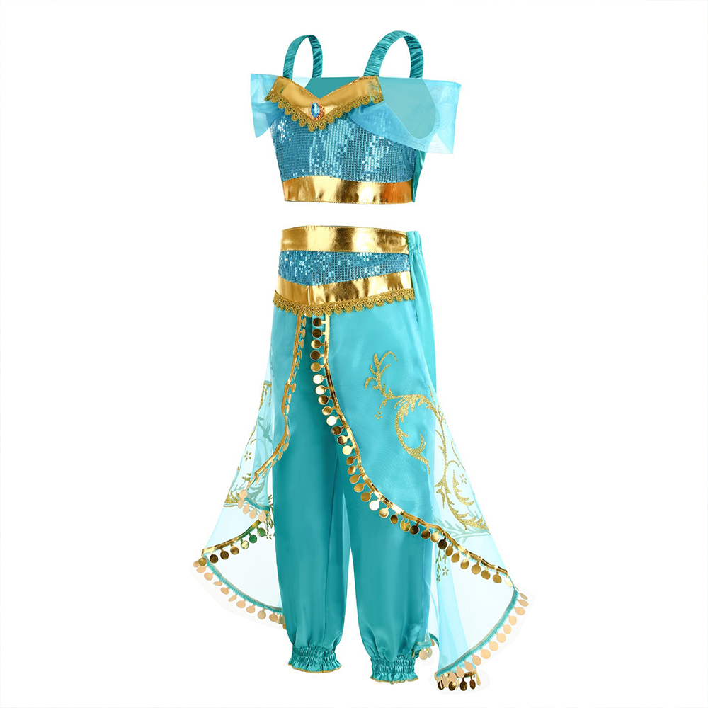 Girls Jasmine Fantasy Costume  - Summer Kids Clothing 评论和价格