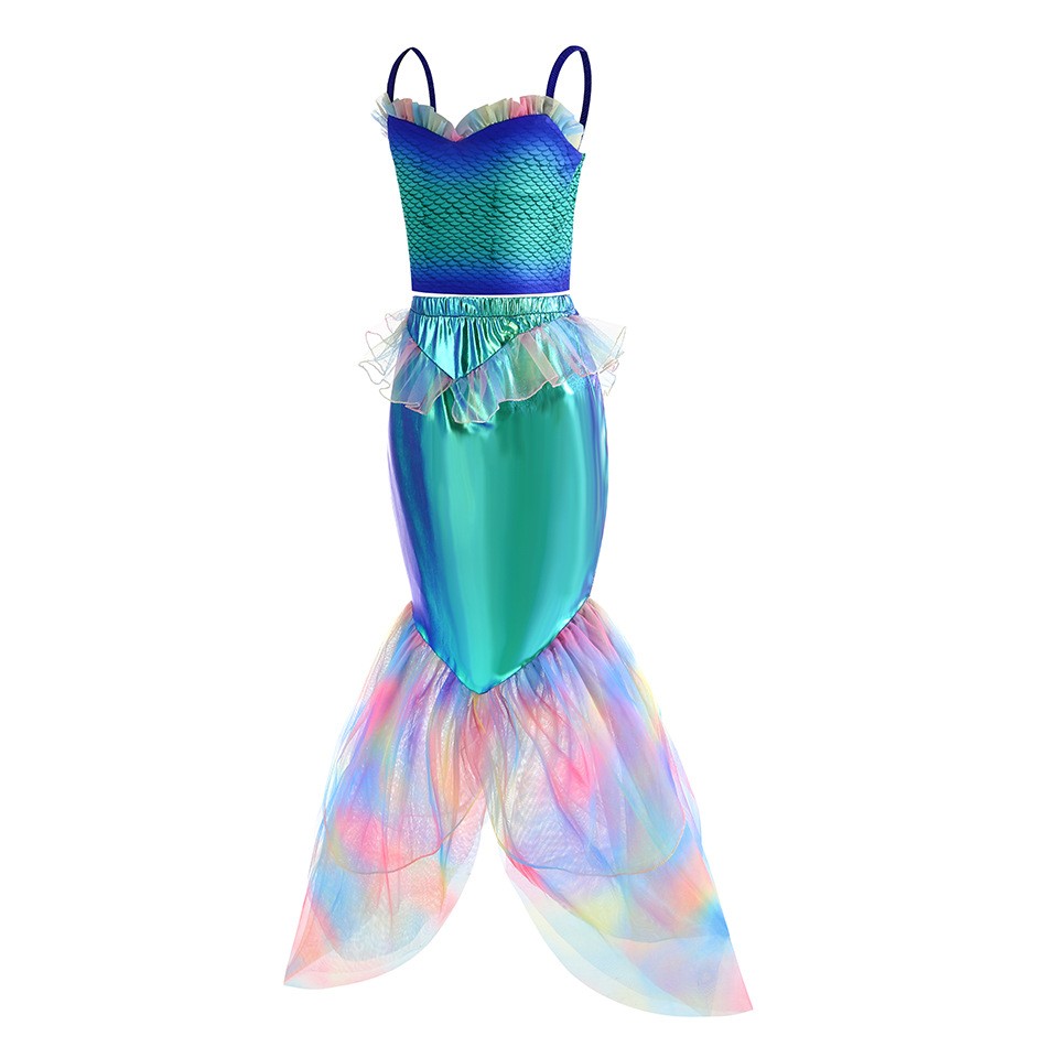 Disney Mermaid Dress Up Costum - Summer Kids Clothing 评论和价格