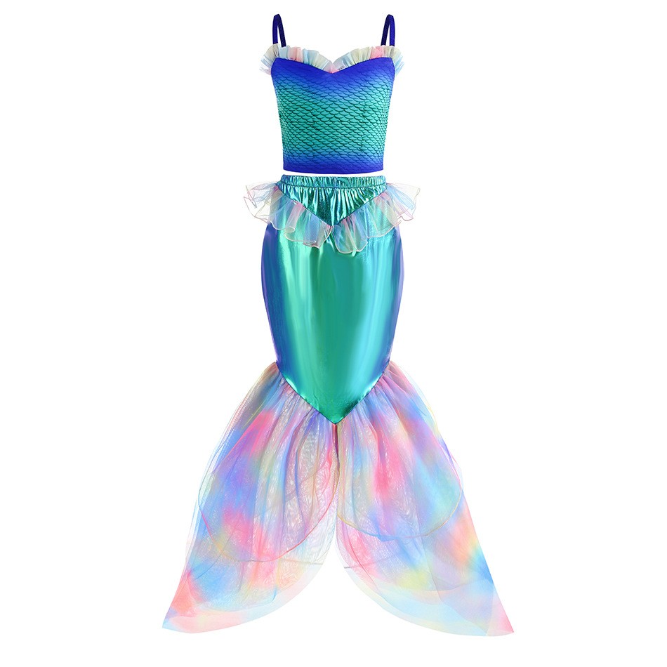 Disney Mermaid Dress Up Costum - Summer Kids Clothing 评论和价格