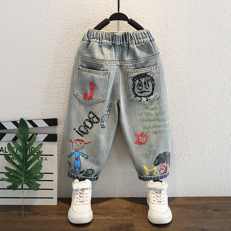 Baby Boy Jeans For Children Ch - Summer Clothing Drawing 评论和价格