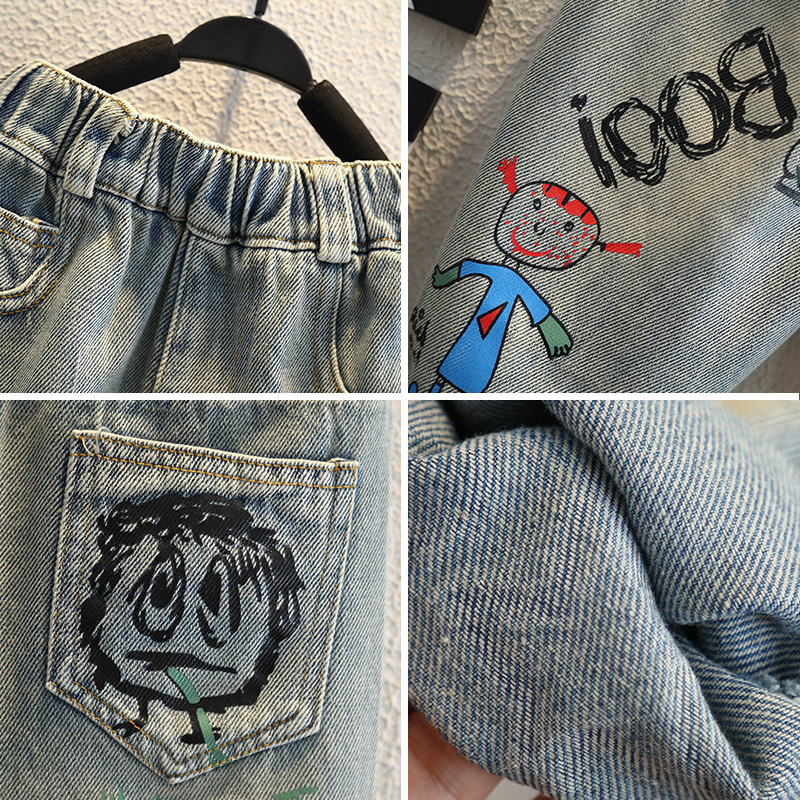 Baby Boy Jeans For Children Ch - Summer Clothing Drawing 评论和价格