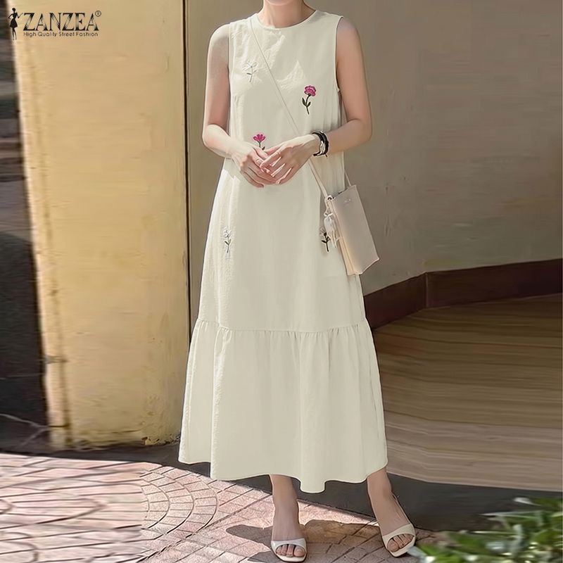 ZANZEA Fashion Summer Sundress - Sundress Midi Floral 评论和价格