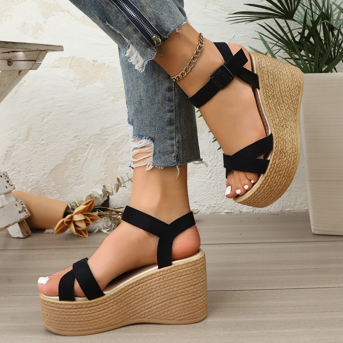 2026 Women Leisure Wedge Heel  - Summer Light Clothing 评论和价格