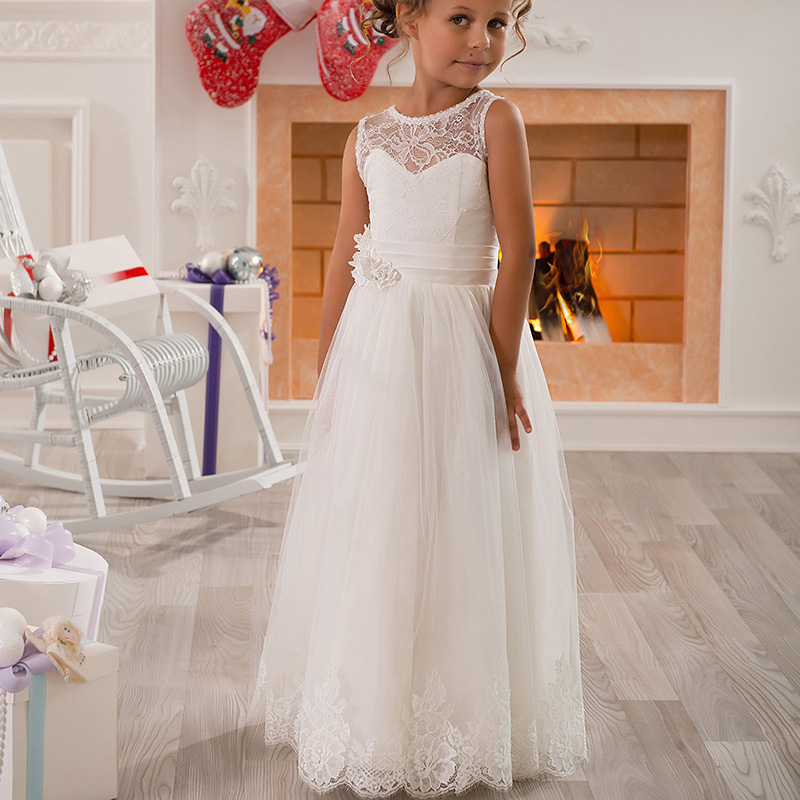 Jewel Sleeveless Lace A Line L - Summer Loving Kids Clothing 评论和价格