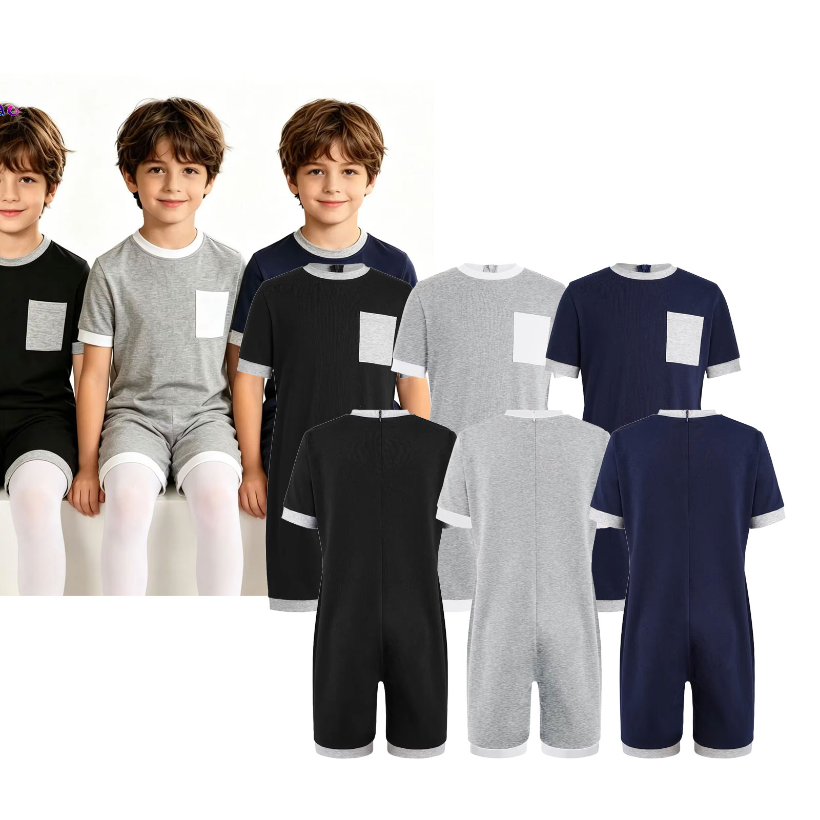 3Pcs Unisex Kids Special Needs - Summer Clothing Kids Boys 评论和价格